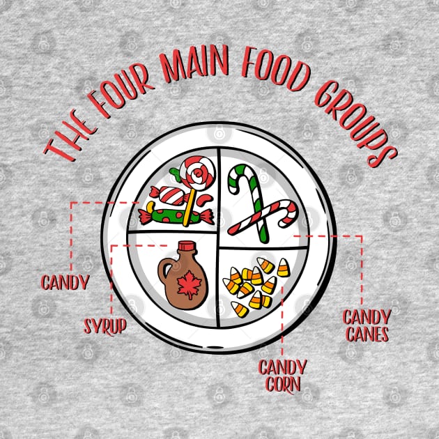 We elves try to stick to the four main food groups... by NinthStreetShirts